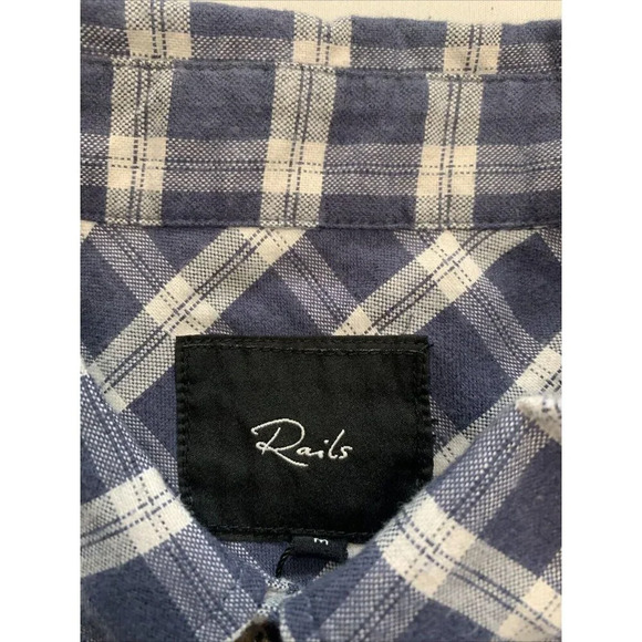 Rails Men's Blue Reid Long Sleeve Button Down Shirt Medium NWT - Picture 7 of 12